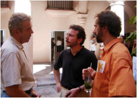 mit Dietmar Geisendorff vom Goethe-Institut und dem Installationsknstler Jens J. Meyer in Havanna (2003)