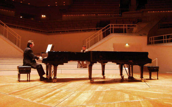 Probe mit Richy Mller in der Berliner Philharmonie